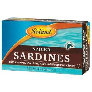 Roland Spiced Sardines With Vegetables, 4.375 Ounce Tins (Pack of 20 