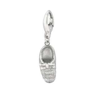    Sterling silver 0.085ct TDW Diamond GirlS Bootie (Charm) Jewelry