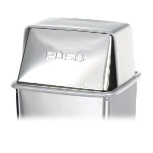   Lift off, two way push style lid allows easy access for emptying. Easy