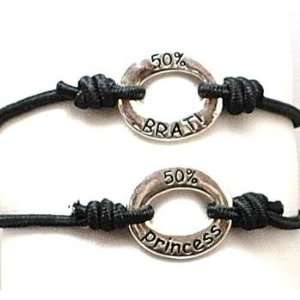  50% Brat 50% Princess Black Stretch Bracelet: Ashley B 