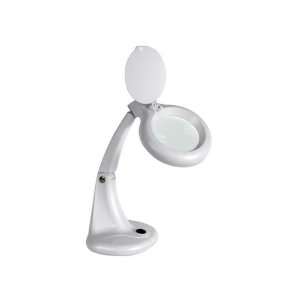   LAMP WITH MAGNIFYING GLASS   5 DIOPTER   12W   WHITE