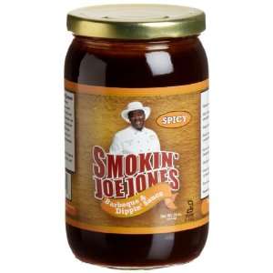 Smokin Joe Jones Spicy Barbeque & Dippin Sauce, 18 Ounce Glass Jars 