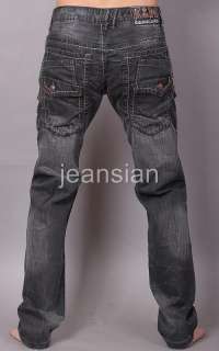 3mu Mens Designer Jeans Pant Denim Stylish Washed Rough W28 30 32 34 