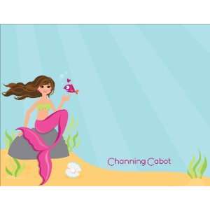  Mermaid   Brunette Note Cards