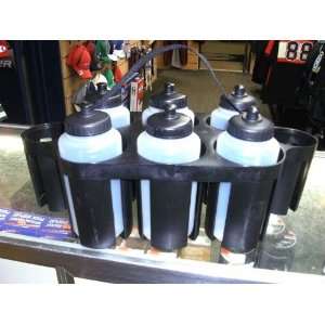 Plastic Water Bottle Rack With 6 32oz Bottles  Sports 