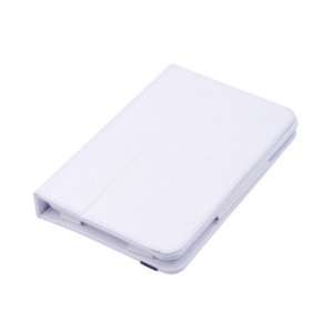 White Rotation Faux Folio Leather Case Cover Pouch for  Kindle 