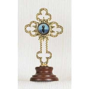   Class Relic Cross of St. Peregrine on Wood Base 4