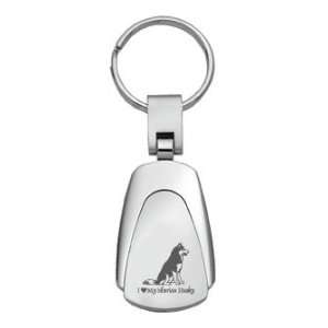  Tear Drop Keychain   I Love My Siberian Husky: Sports 