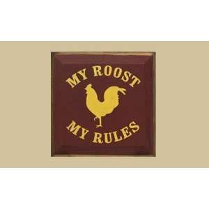  SaltBox Gifts RW1212MRMR My Roost My Rules Sign: Patio 