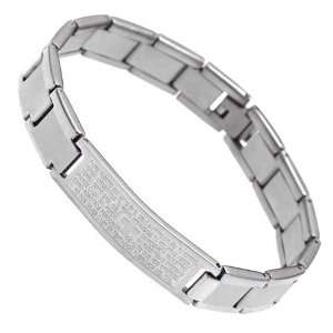  HEPHAESTUS Stainless Steel Silver Mens Bracelet Jewelry