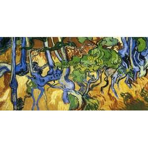   and Tree Trunks: Vincent van Gogh Hand Painted Art: Home & Kitchen