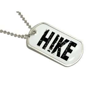  Hike   Military Dog Tag Keychain Automotive