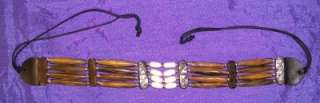 Horn, Buffalo Bone, Leather Choker Necklace 545W  
