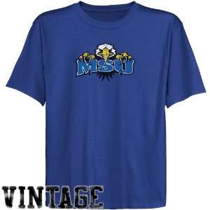 Morehead State Eagles Youth Royal Blue Distressed Logo Vintage T shirt