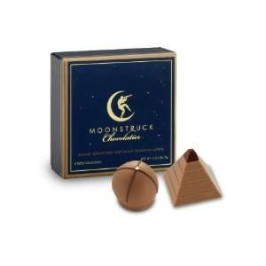 Moonstruck Chocolate 4 Piece Milk Chocolate Truffle Collection:  