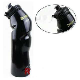   Bike Bicycle Black PE 750ml Sports Water Bottle with Dust Cover  