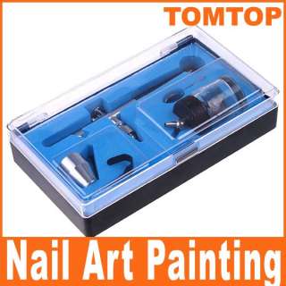 Dual action Air Brush Kit Paint Spray Gun Tool Craft Nail Art Cake 
