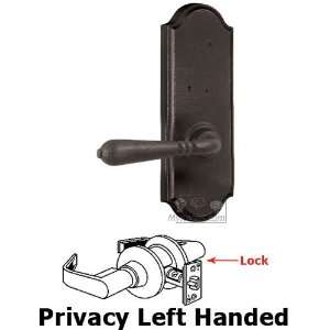  Molten bronze left handed privacy lever   sutton plate 