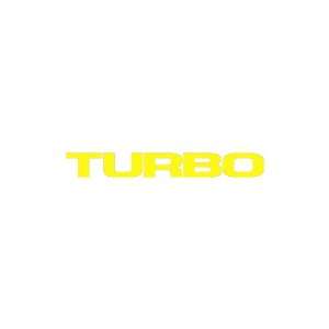  Turbo Large 18 wide YELLOW vinyl window decal sticker 