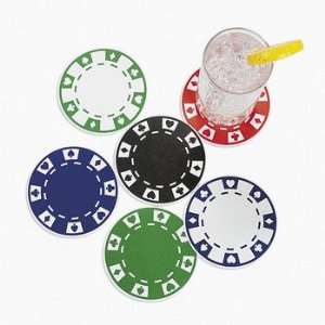  12 Poker Chip Coasters   Tableware & Table Covers: Health 