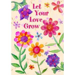  Garden Flag Let You Love Grow Flowers Double Sided 28X40 