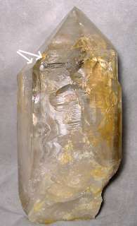 Elestial Quartz Natural Enhydro Crystal with Iron  