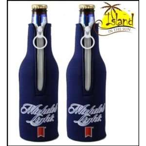  (2) Michelob Light Beer Bottle Koozies Cooler: Sports 
