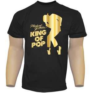  (XL) Michael Jackson   Gold King of Pop T Shirt: Toys 