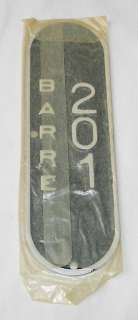 Vintage Green Barre Massachusetts Bicycle License Plate Tag 201 New 
