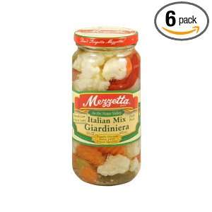 Mezzetta Peppers, Gardiniera, 16 Ounce (Pack of 6)  