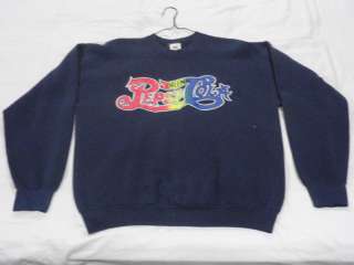   Pepsi Cola Rainbow Sweatshirt Navy Blue Mens XL Retro Indie Hip  