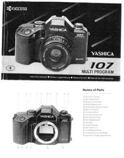 Yashica 107 Multi Program Camera Instruction Manual  
