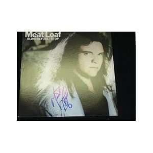  Signed Meat Loaf Blind Before I Stop Album Cover 