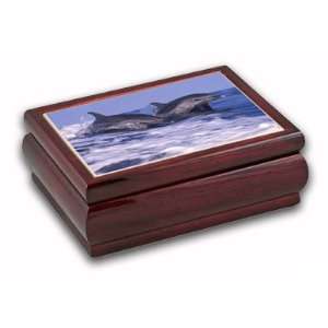  Elegant Dolphin Music Jewelry Box with 18 Note Musical 