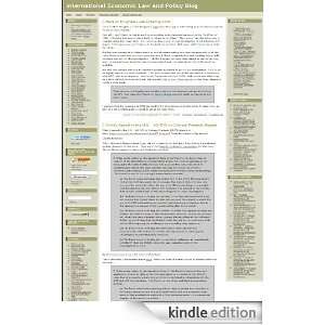   Economic Law and Policy Blog: Kindle Store: International Economic Law