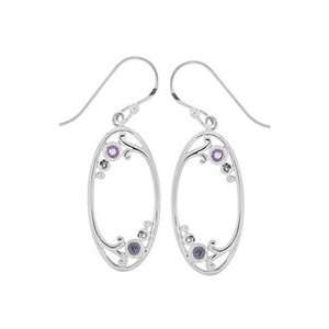   Amethyst & Iolite Earrings Boma Faceted Gemstone Jewelry Jewelry
