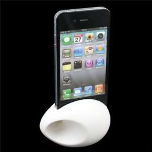   speaker/amplifier egg shaped dock for iPhone 4 4s   White: Electronics