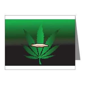    Note Cards (20 Pack) Marijuana Joint and Leaf 