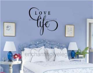 Love Life Vinyl Decal Words Stickers Letters Quote Valentines Wall 
