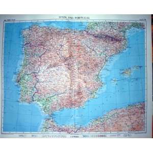  Colour Map 1956 Spain Portugal Ibiza Majorca Menorca