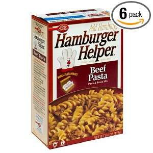Hamburger Helper, Beef Pasta, 5.6 Ounce Boxes (Pack of 6):  