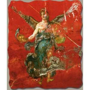  Winged Victory Fresco (Detail) from Pompeii, Italian Made 