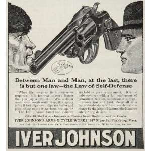  1914 Ad Iver Johnson Revolver Self Defense Pistol Gun 