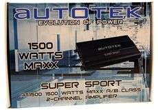 Autotek AT 1500 1500 Watt Peak 2 Channel Car Amplifier Amp At1500 