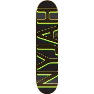  I&I Nyjah Bold Jamrock Skateboard Deck   7.75 Black 