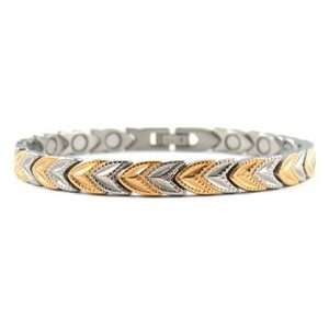   Two Tone   Stainless Steel Magnetic Therapy Bracelet (CSS 36) Jewelry