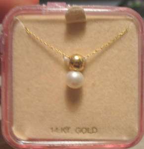 14 KT GOLD AND PEARL NECKLACE~NEW~9 CHAIN~CULTURED  