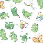 FROGS BUGS GIRLIE GIRL WHITE 100% COTTON FABRIC