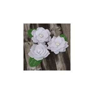  White Hermosa Fabric Flowers 1.75 3/Pkg by Prima