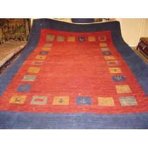  5x7 Hand Knotted Gabbeh Persian Rug   52x79: Home 